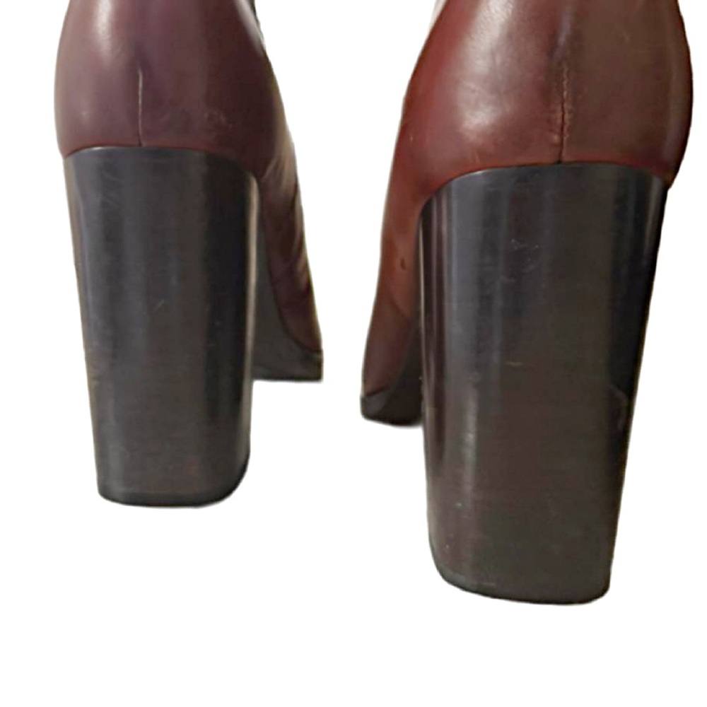 FRYE Corinne Over The Knee Leather Heeled Boots Size 8 Cognac Brown - Picture 5 of 13